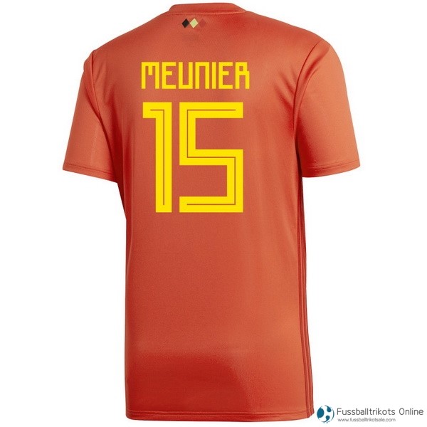 Belgica Trikot Heim Meunier 2018 Rote Fussballtrikots Günstig